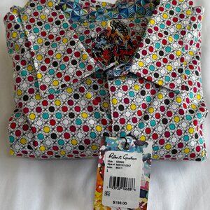 Robert Graham Men’s Multi-Color Adonis Long Sleeve Button Down Shirt Size Large